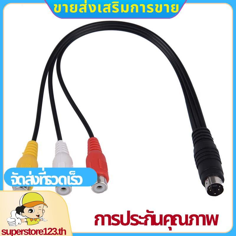 4 Pin S-Video to 3 Female TV Adapter Laptop Cable .superstore123th