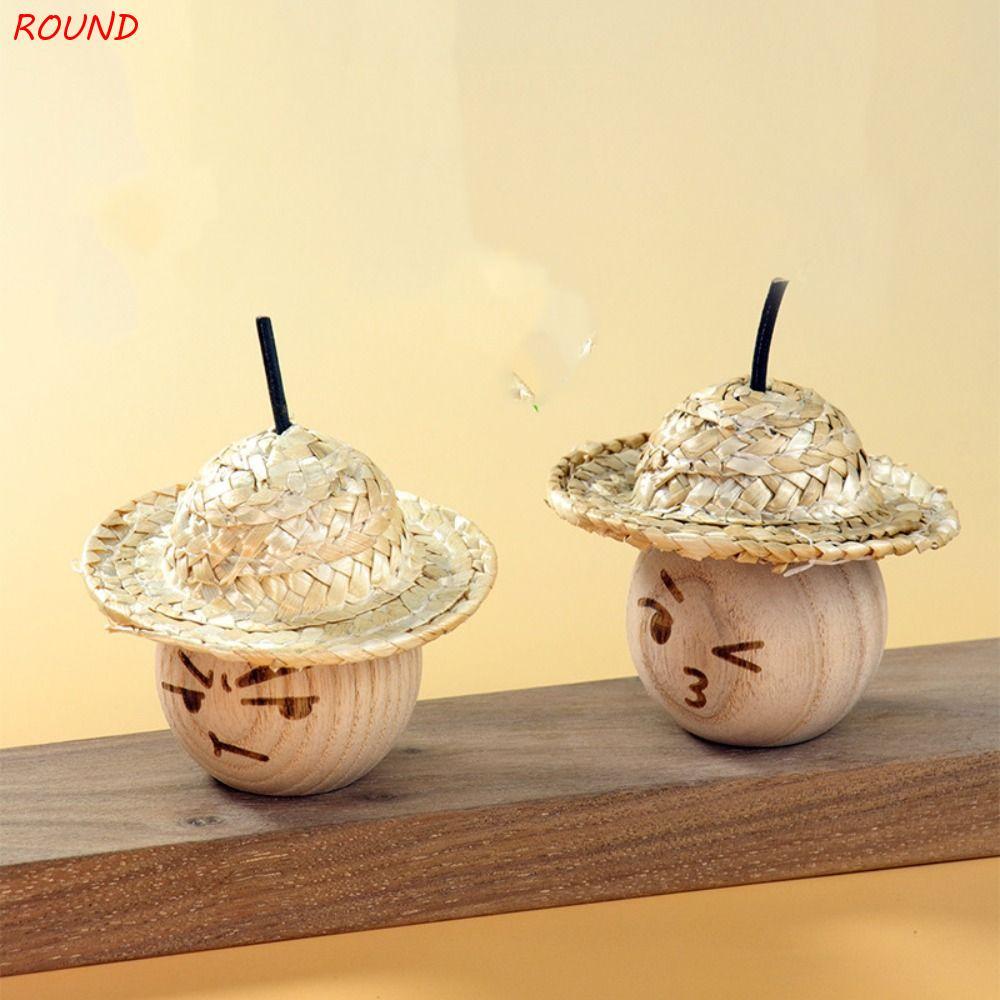 ROUND 2 ชิ้นประดิษฐ์ Pear Sculpture, DIY Natural Snow Pear Diffuser, Creative Cute Handmade Perfume 