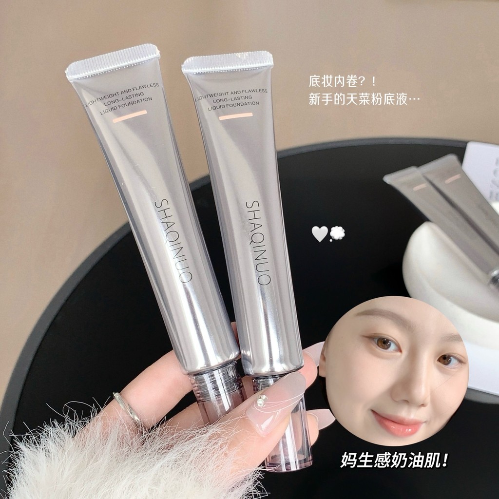 SHAQINUO SHAQINUO Flawless Makeup Liquid Foundation Moisturizing Skin Translucent Creamy Skin ผิวแห้