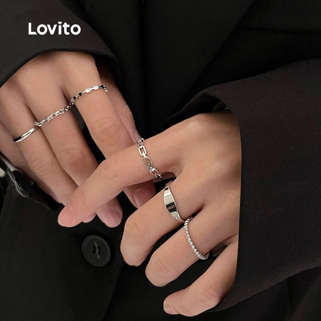 Lovito แหวนซ้อนแบบไม่เป็นทางการ LFA102129