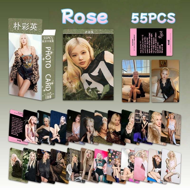 โปสการ์ดโลโม่ BP PINK VENOM HOW YOU LIKE THAT ROSE JISOO LISA JENNIE Kpop 54 ชิ้น ต่อกล่อง