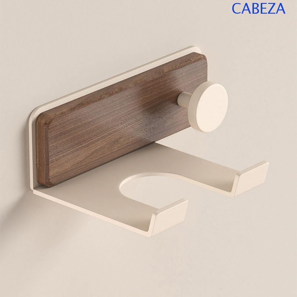 CABEZA ไม้ Hairdryer ผู้ถือ,ไม่เจาะ Self กาวห้องน้ําชั้นวาง,สะดวกกันน้ํา Wall Mount Rust-proof Hairdryer Storage Rack เครื่องเป่าผมส่วนใหญ่