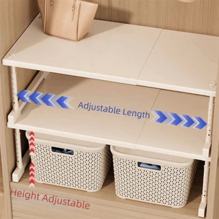 ZENGRONG ชั้นวางของตู้เสื้อผ้า, Retractable ขยายตู้เสื้อผ้า, ชั้นวางแบบดึงออกได้ Stackable โลหะปรับเสื้อผ้าชั้นเก็บห้องน้ํา