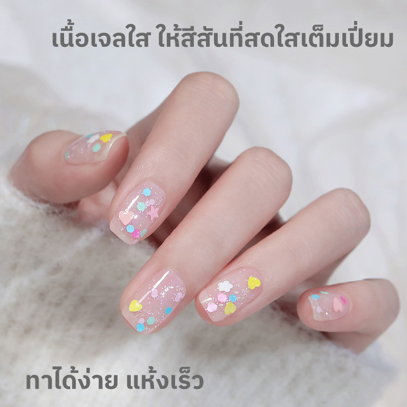 JJ TICO ยาทาเล็บ สเปิร์กลี 12ml สูตรน้ำ ปลอดภัย แห้งเร็ว สีคงทน ไม่ขาดสี เหมาะทุกโอกาส