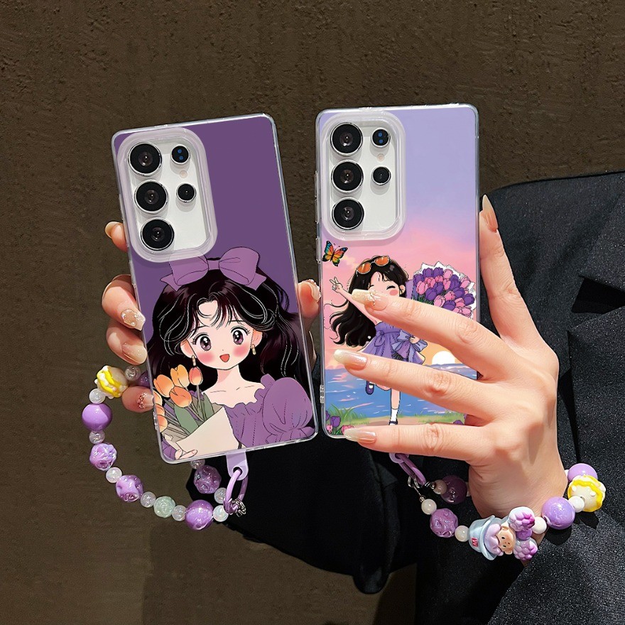 การ์ตูนสีม่วงความงามเคสโทรศัพท์สําหรับ Remi A1 A2 12 9 9T 13 A5 A4 A3 Pro 13C 12C 10C 10A 9C 10 Prim