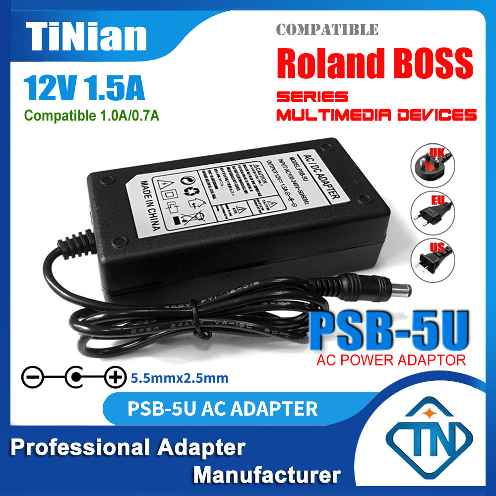12V 1.5A อะแดปเตอร์ AC/DC PSB-5U สําหรับ ROLAND GoKeys 3 5 RP-107 F-107 JUNO D6 คีย์บอร์ด TD-07 KV D