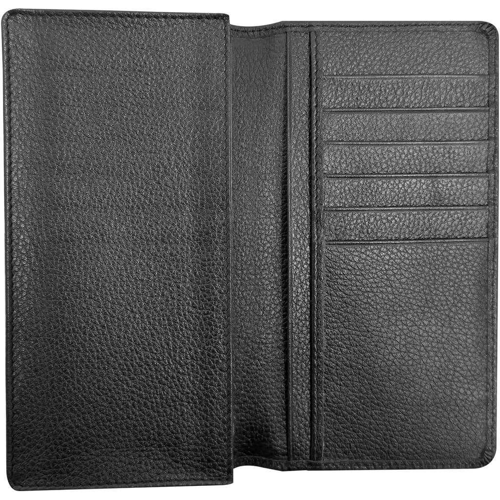JIMMY LUCKY Premium Mens Genuine Leather Wallet – Slim Bifold Design พร้อมช่องใส่การ์ดหลายช่องและช่อ