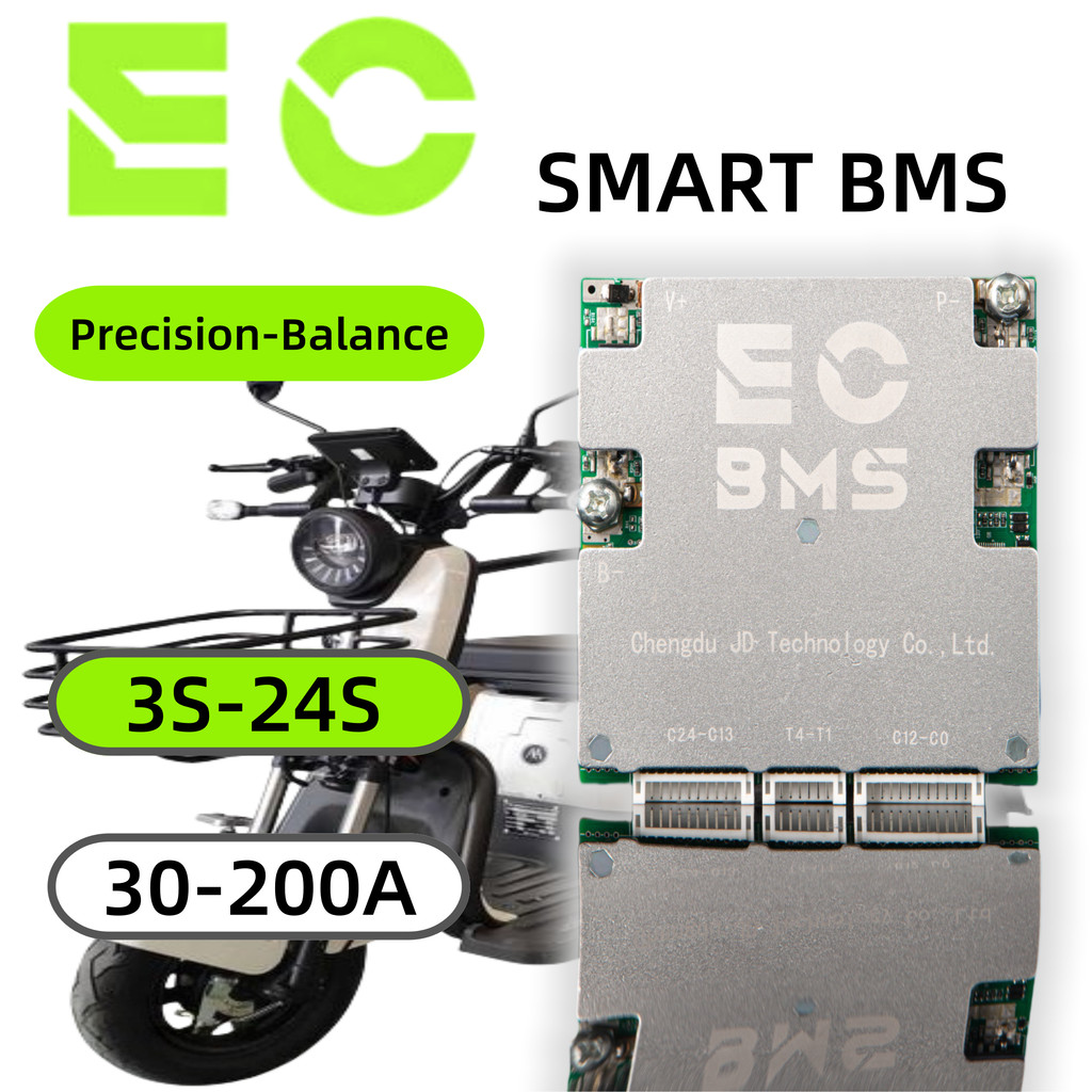 ECBMS Solar ESS BMS 12S-24S LiFePO4 Bluetooth CAN 150-300A ตู้แบตเตอรี่