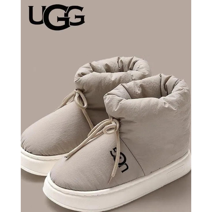 รองเท้าลุยหิมะ UGG ผู้ชายและผู้หญิง 2025 ฤดูหนาวใหม่สวมใส่รองเท้าผ้าฝ้ายสําหรับฤดูหนาวของผู้หญิงพร้อ