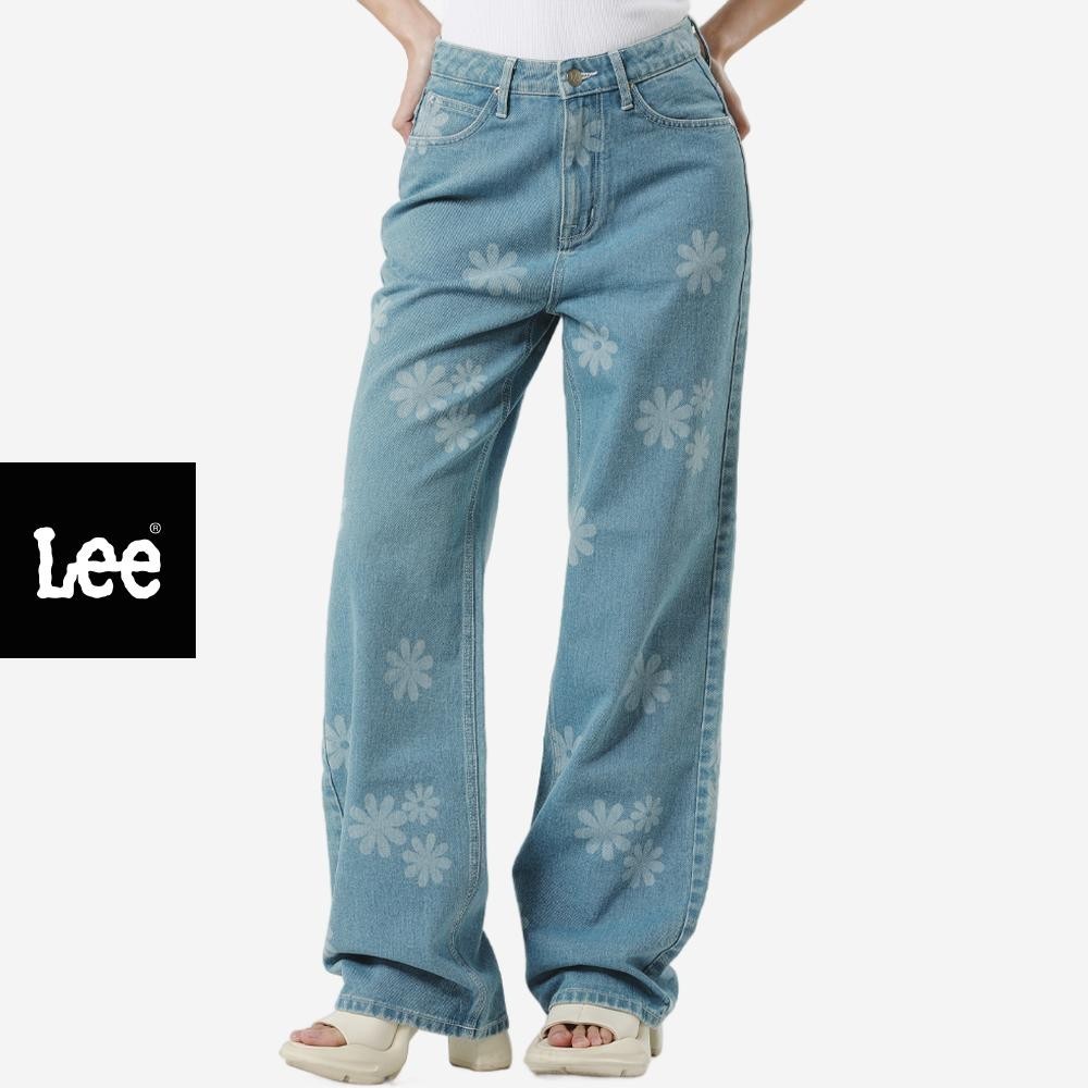 LEE กางเกงยีนส์ผู้หญิง คอลเลคชั่น Lee Pink เอวสูง ทรงกระบอก รุ่น LE S225WSEAN33 สียีนส์อ่อน