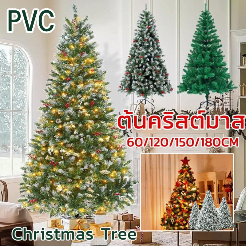 ຕົ້ນຄຣິສມາດ PVC ສູງ 210 ຊມ ພ້ອມຖານແນ່ນໜາ (ຕົກແຕ່ງບ້ານ)