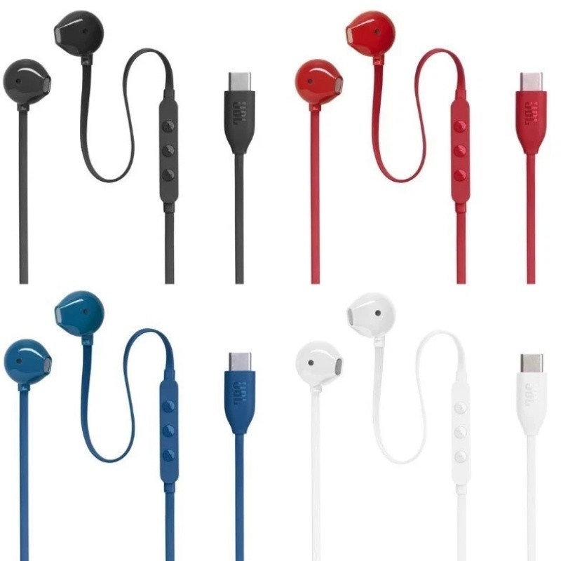 JBL TUNE 305C หูฟังชนิดใส่ในหูแบบมีสาย Hi-Res 96 kHz/24 บิต Preset EQ USB Type-C 12.5 มม.แบบไดนามิกเปิดประเภทหูฟัง