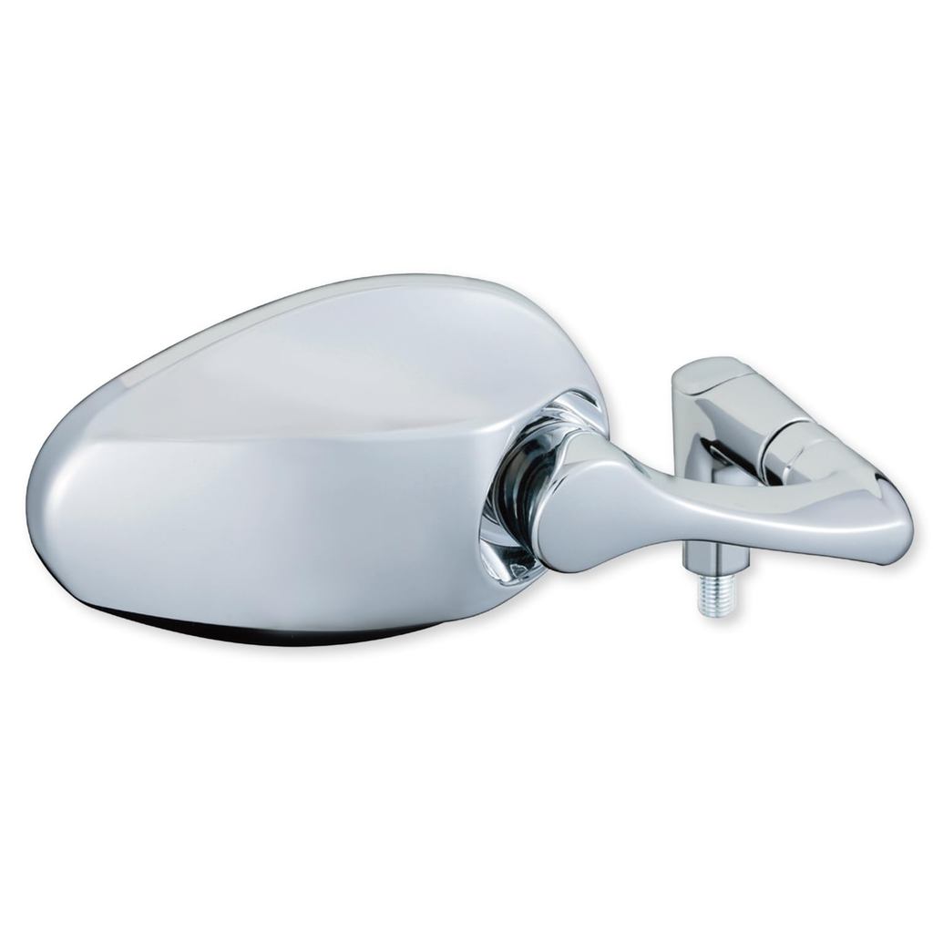 Tanax Napoleon Lute Motorcycle Mirror - Universal 10mm Regular Thread - Black/Chrome Options