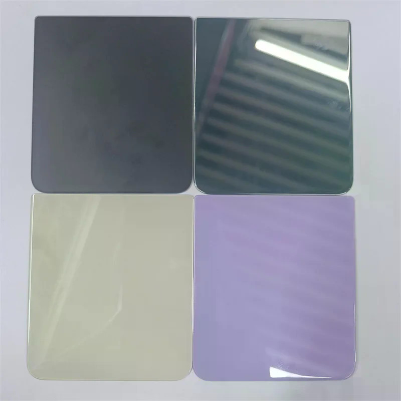 ฝาหลังกระจกด้านหลังสําหรับ Samsung Galaxy Z Flip 3 F7110 F711U F711B F711N ฝาครอบแบตเตอรี่ด้านหลังปร