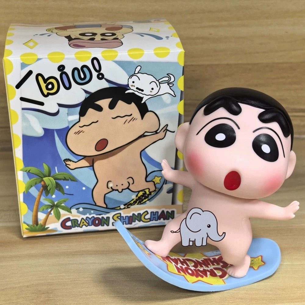 💥 จัดส่งจากประเทศไทย 💥Crayon Shin-chan Surfing คอสเพลย์ Bathe Action รูปอะนิเมะ COD สต็อกตุ๊กตาของเล่นสําหรับของขวัญเด็กคอลเลกชันเครื่องประดับรถบ้านเค้กตกแต่ง Gacha thumbnail 10