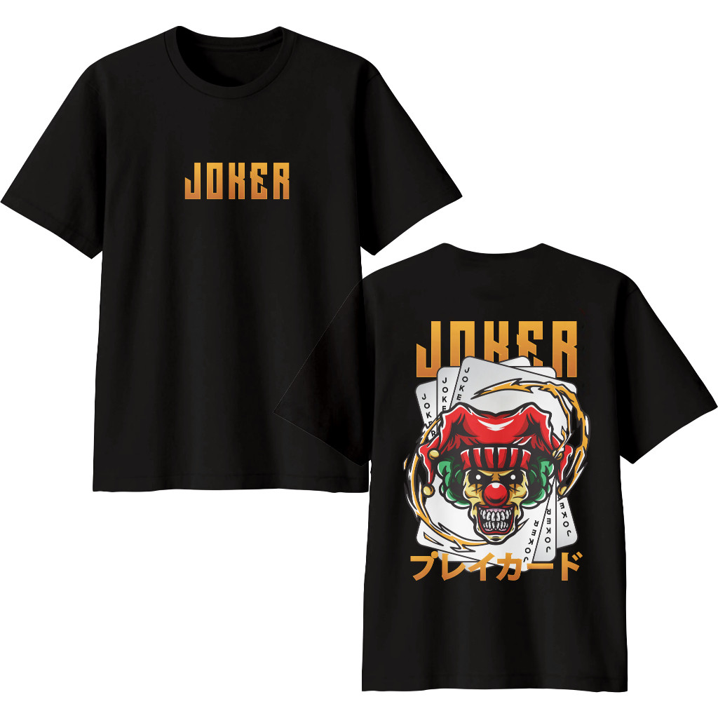 เสื้อยืด Joker Print Mens Distro, วัสดุโพลีเอสเตอร์ 24S
