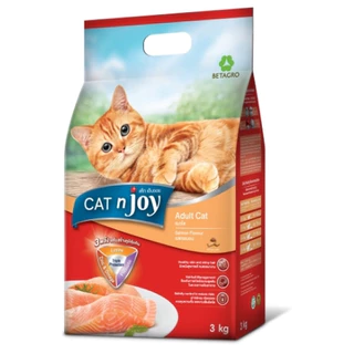 [จัดส่งจากคลัง] CAT N JOY Triple Protection แค็ท เอ็นจอย อาหารเม็ด สำหรับแมวโตทุกสายพันธุ์ รสแซลมอน 3kg [8859104000384]