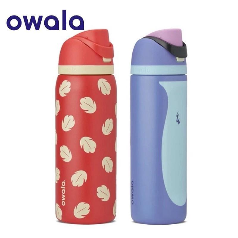 Lilo และ Stitch Owala FreeSip 24oz & 32oz - ขวดน้ําสแตนเลสหุ้มฉนวน w/ Straw & Spout - Leakproof • 24H Cold • 12hHot