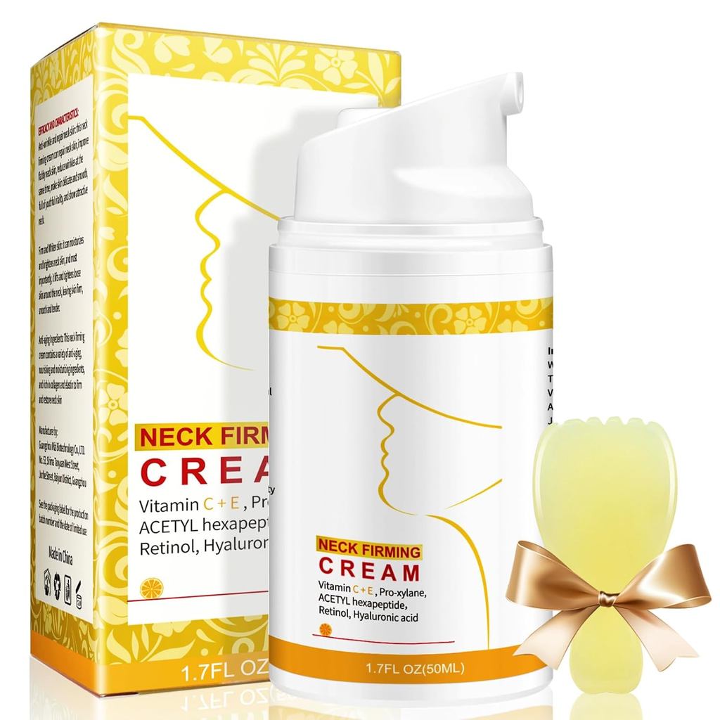 ครีมทาคอกระชับและกระชับ คอและหน้าอก Anti-Aging Treatment สําหรับผิวเครปหย่อนคล้อยและริ้วรอย Gua Sha 