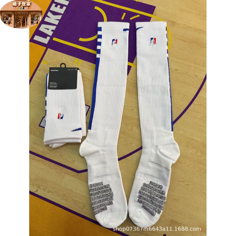 Super Long Tube American Football Mens Sports Socks 19NBA ถุงเท้าบาสเก็ตบอล Over-the-Knee หนา