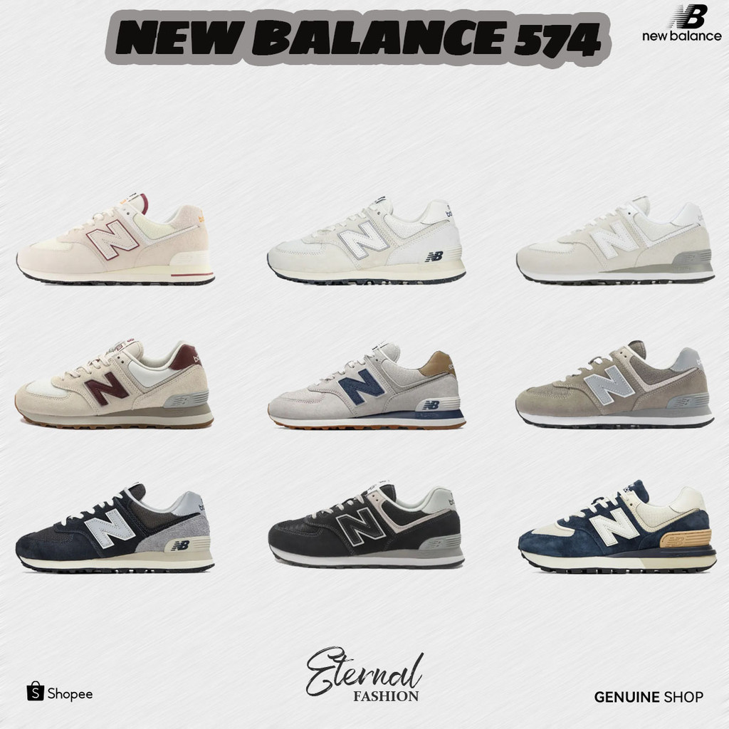 ️New Balance 574 แท้100% (U574LS2/ML574EVW/WL574RCF/ML574LGI) NB574 รองเท้ากีฬา สำหรับผู้ชายและผู้หญ