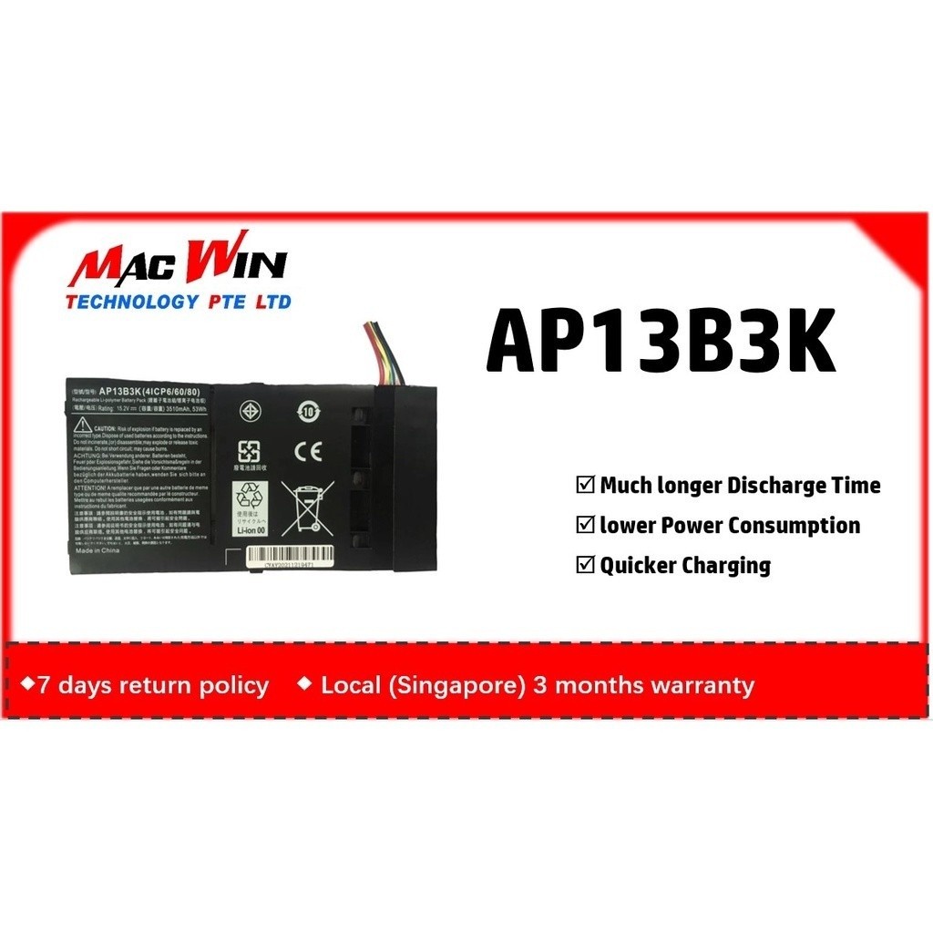 New AP13B3K Replacement Laptop Battery for Acer Aspire V5 M5583P V5572P V5572G R7571 AP13B8K