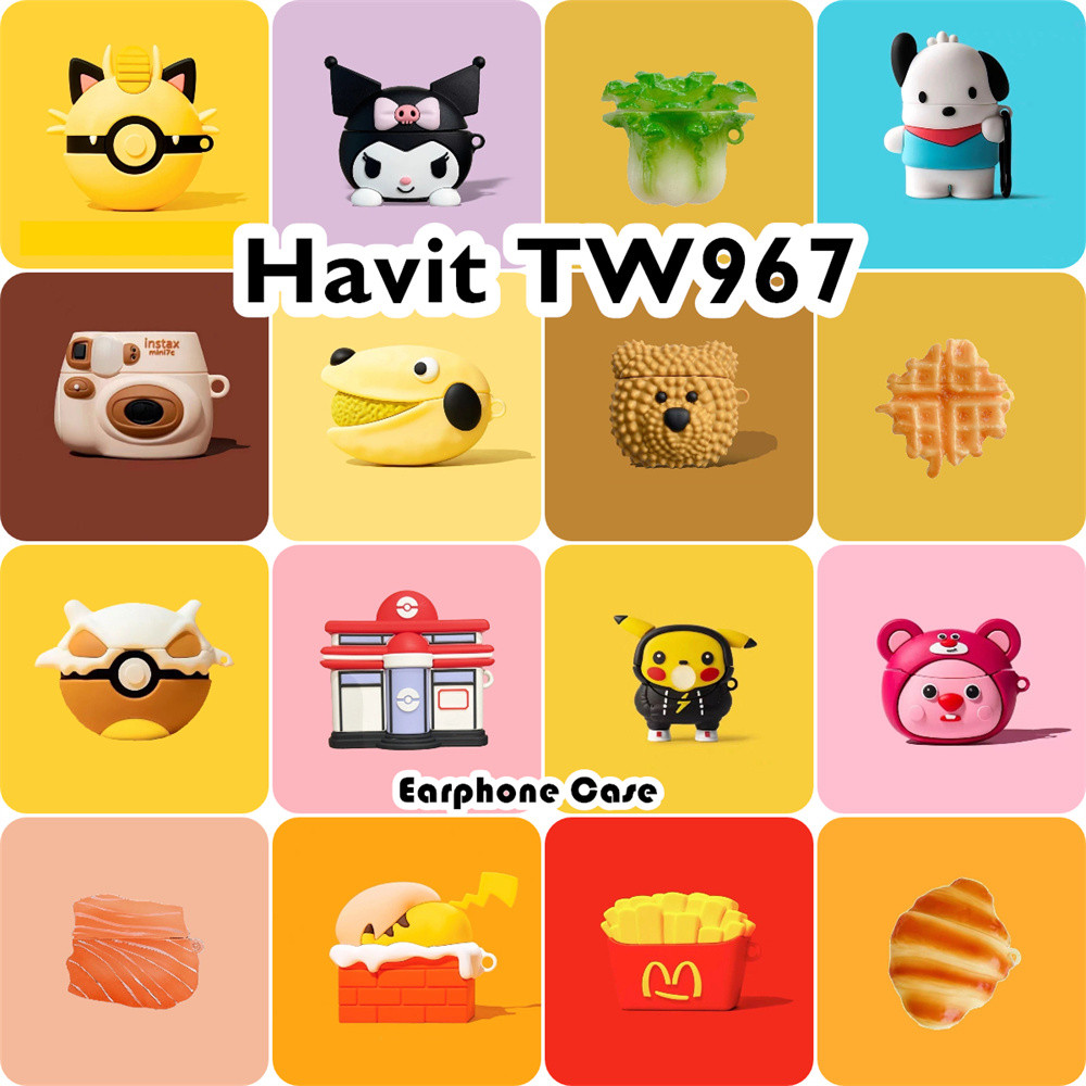 imamuraFor Havit TW967 กรณี Cool การ์ตูนซิลิโคนอ่อนนุ่มหูฟังกรณีปลอก NO.3