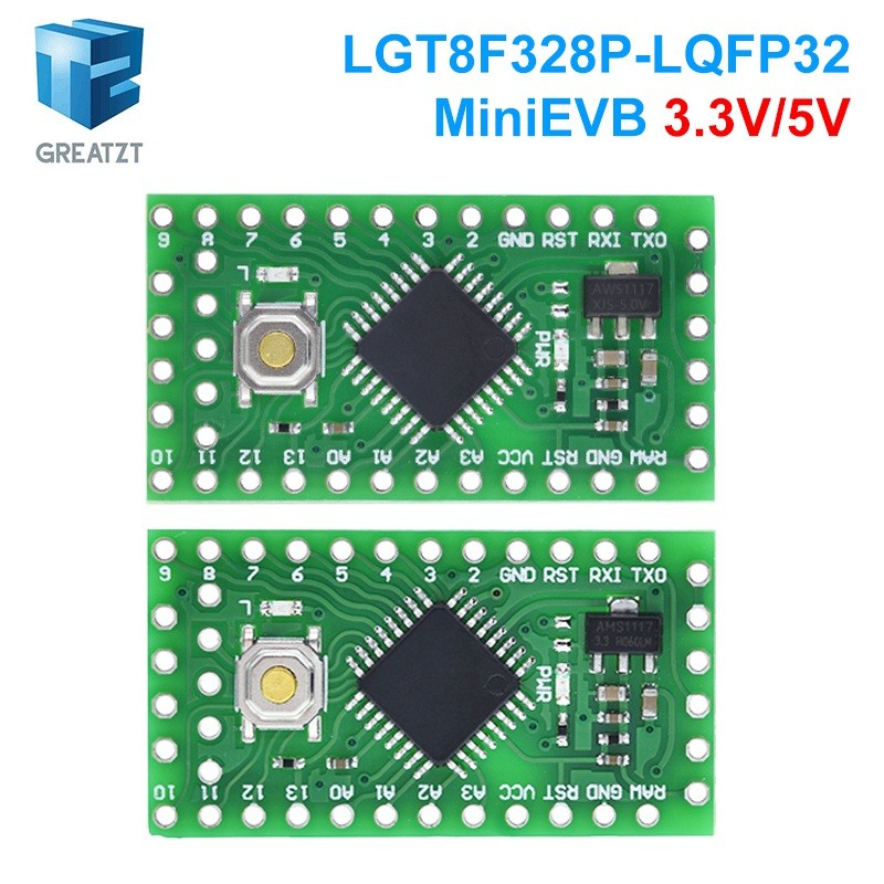 GREATZT LGT8F328P LQFP32 MiniEVB 3.3V / 5V แทนที่ Pro Mini ATMEGA328P ใช้งานร่วมกับ Arduino USE HT42