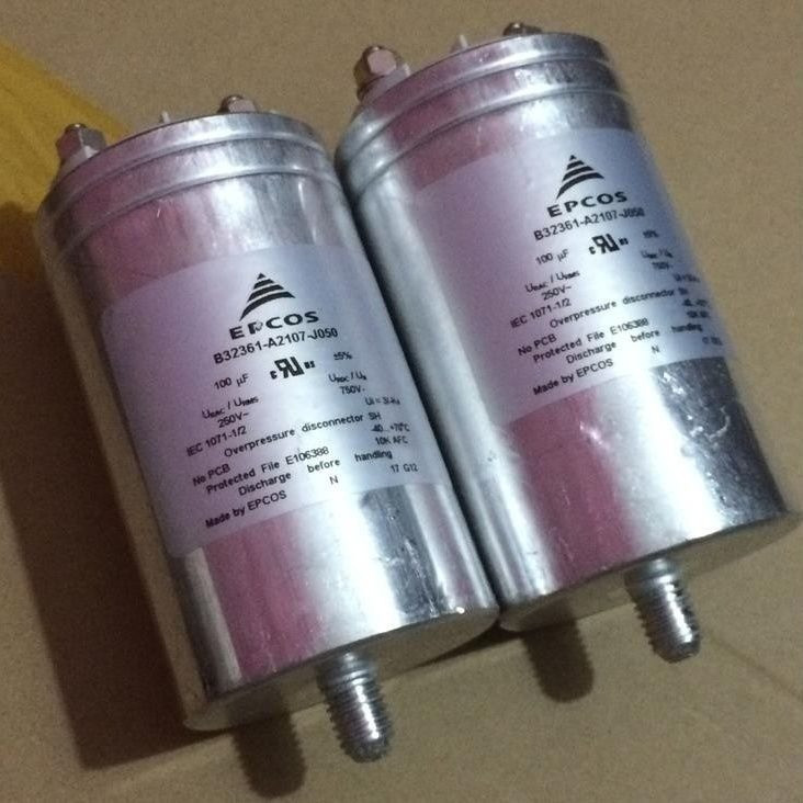 คาปาซิเตอร์น้ำมัน EPCOS เยอรมัน 100uF 750VDC สำหรับเครื่องเสียงระดับสูง (แบบใช้แล้ว) ไม่มีขั้ว