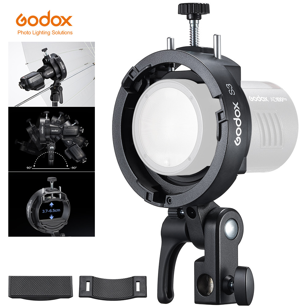 Godox S3 Speedlite Bracket สําหรับ Godox AD200Pro AD200Pro II AD400Pro AD400Pro II AD600Pro