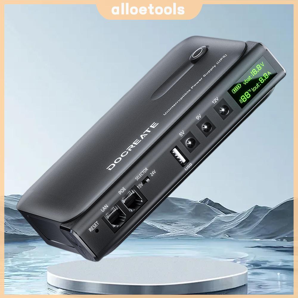 Mini DC UPS เครื่องสํารองไฟโดยไม่ต้องใช้แบตเตอรี่ Multi-Voltage Mini DC UPS แบตเตอรี่สํารองรองรับ 5 