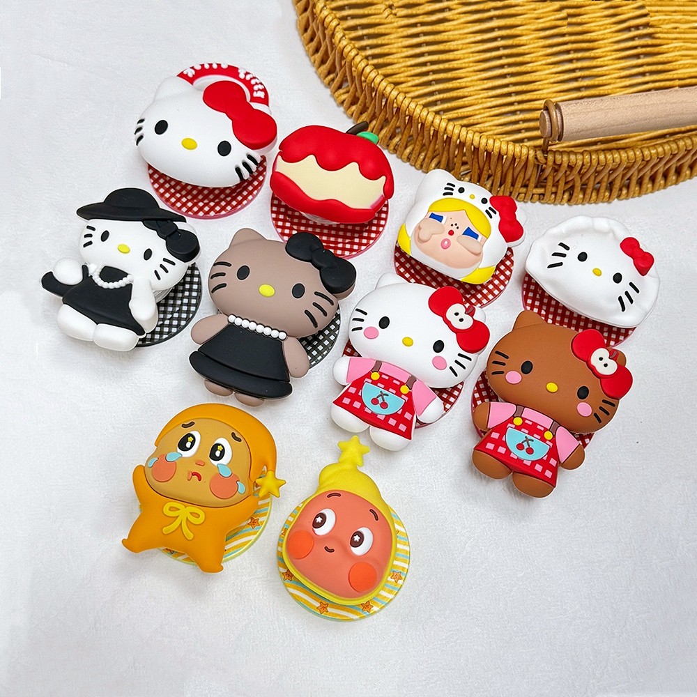 วงเล็บแม่เหล็ก 3D ตุ๊กตา Cat Star สําหรับที่วางโทรศัพท์เดสก์ท็อปรองรับพับได้ขยายได้