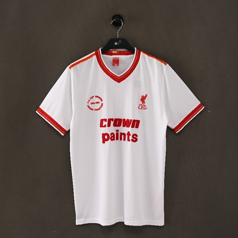 Retro 85-86 Liverpool second away football short Sleeve jersey