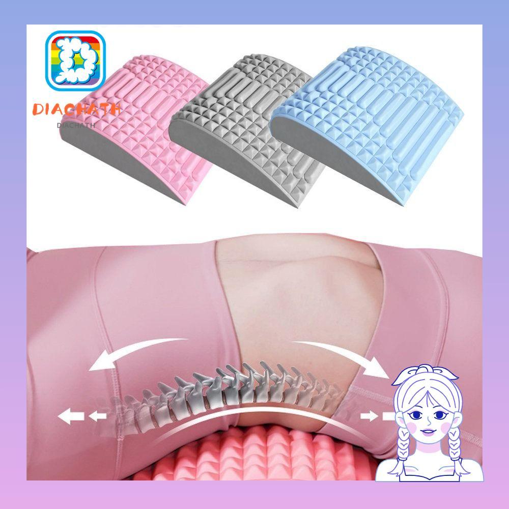 DICHATH เครื่องนวดหลังเอว, นวดเอวคอยืดหมอนหน่วยความจําปากมดลูก, อุปกรณ์บําบัด TPE EVA Spine Support 