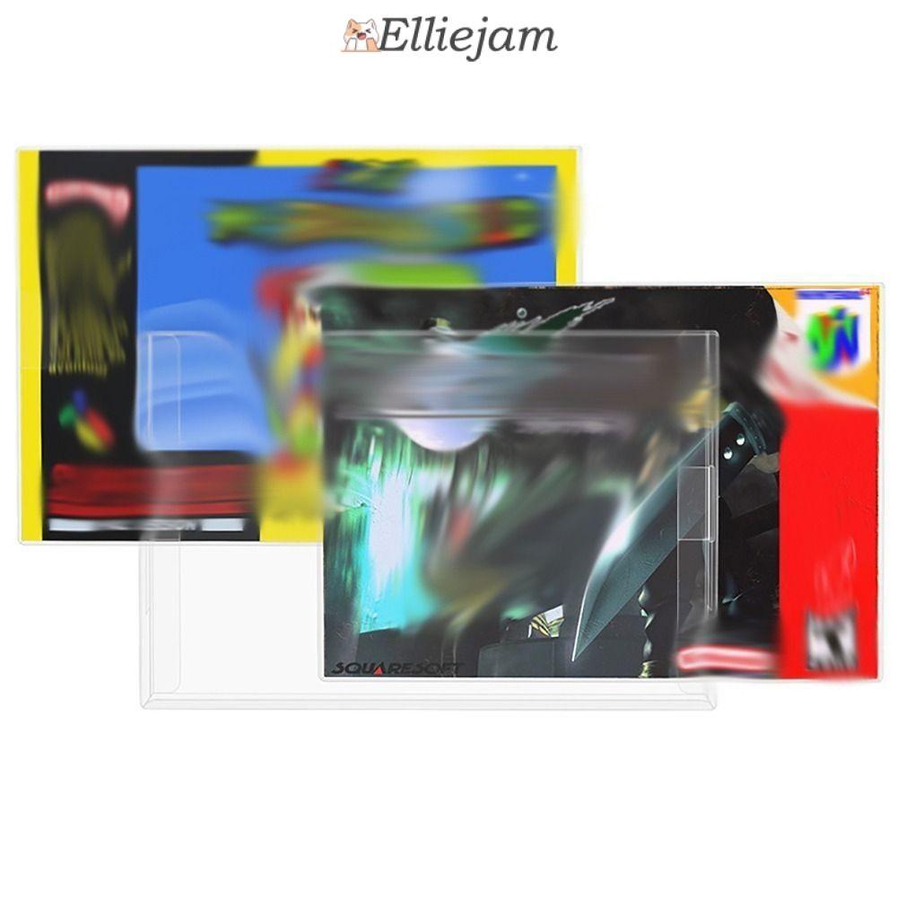 ELLIEJAM 5pcs ตลับหมึกเกม, Universal อะไหล่ตลับเกม,พับใสกล่องป้องกันสําหรับ SNES/N64/NES
