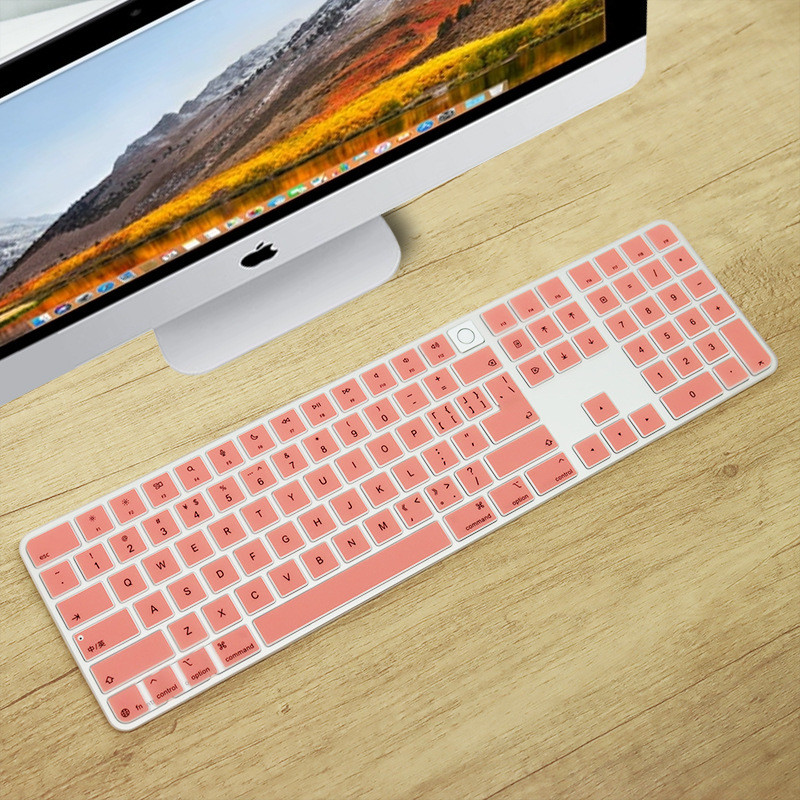 ซิลิโคนคีย์บอร์ด Protector ฝาครอบผิวสําหรับ 2024 Magic คีย์บอร์ด Touch ID และแป้นพิมพ์ตัวเลข iMac M4