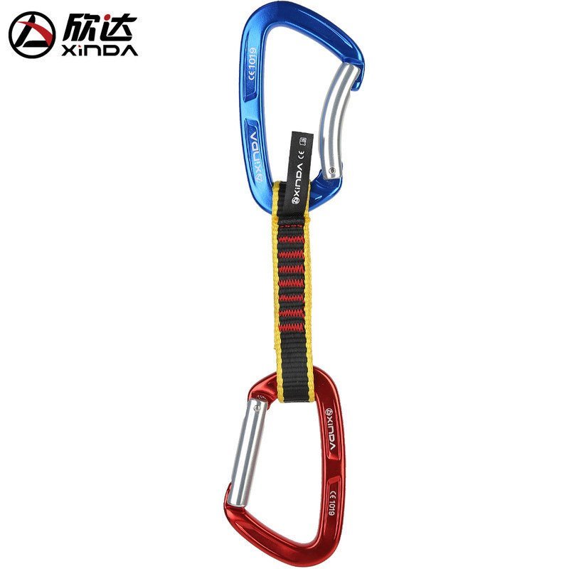 Xinda Carabiner สำหรับปีนเขาและน้ําแข็ง พร้อมระบบแขวนเร็ว ออกแบบมาเพื่อความปลอดภัยในการปีนเขา