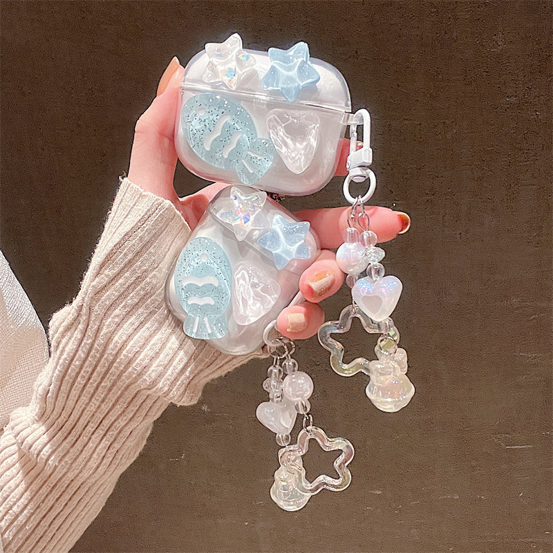 ญี่ปุ่นญี่ปุ่นเกาหลีลูกฟูกดาวปลาเหมาะสําหรับ Sony wfc500 เคสป้องกัน WF One C500 ชุดหูฟังบลูทูธป้องกั