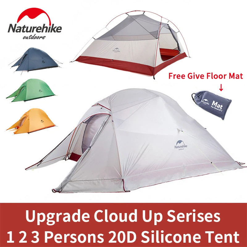 เต็นท์ ultralight Naturehike Cloud Up สำหรับ 1-3 คน เหมาะสำหรับการท่องเที่ยวกลางแจ้งและเดินป่าในทุกฤ