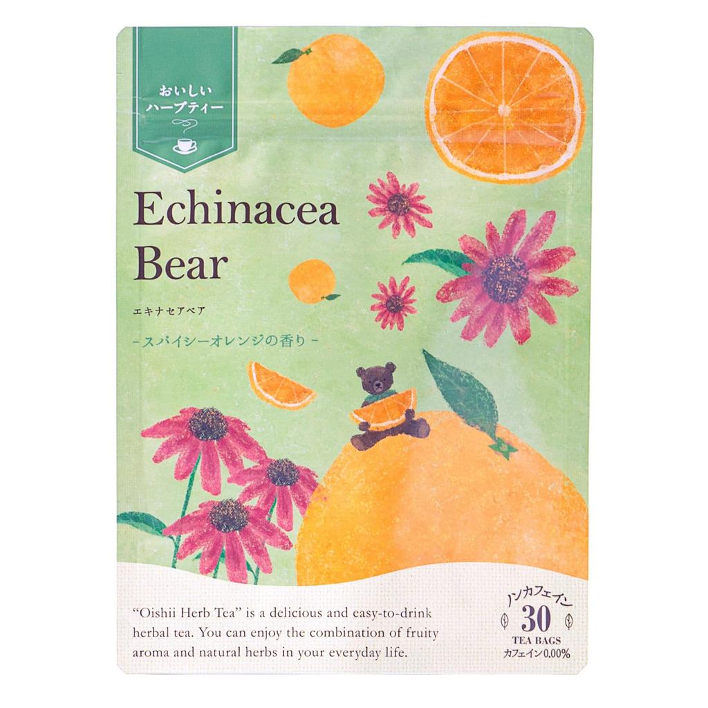 Delicious Herbal Tea - Echinacea Bear Tea Bags, Non-Caffeine Fruit Herbal Tea, 30 Count
