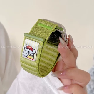 น่ารักการ์ตูน Nilongshan รูปแบบสายคล้องคอเหมาะสําหรับ iwatch 11/SE3/10/9/8/7/6/5/4/3/2/1 สาย Velcro เหมาะสําหรับ 49/46/45/44/42/41/40/43 มม.