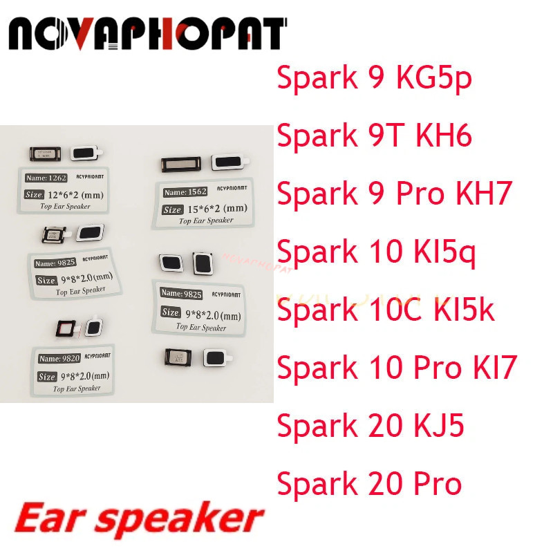 1PCS สําหรับ Tecno Spark 9T 10C 9 10 20 Pro KG5 KH6 KH7 KI5 KI7 KJ5 Ki5k Ki5m Ki5Q UP หูด้านบนลําโพง