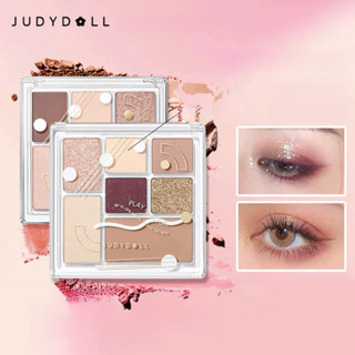 JUDYDOLL 7 สี Highlight Blush พาเลทอายแชโดว์มัลติฟังก์ชั่นเห…