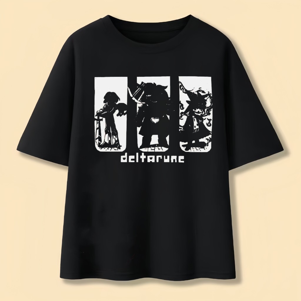 เสื้อคู่รัก DELTARUNE Kris Susie Ralsei ทรงผู้ชายผู้หญิง สไตล์เกมมิ่ง คอตตอนนุ่ม ใส่สบาย ทุกโอกาส