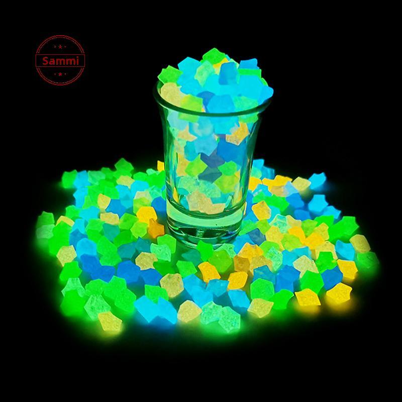 Sammi 300pcs Garden Decor Luminous หินเรืองแสง Dark ตกแต่ง Pebbles Pebble Rocks กลางแจ้งถังปลา Aquarium ตกแต่ง TH - รูปที่ 3