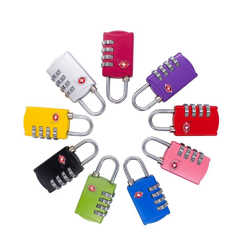 อุปกรณ์ tsa309 Customs COMBINATION Lock สีดําผสมล็อค Travel Four-Digit Customs ล็อค tsa กุญแจอเนกประ