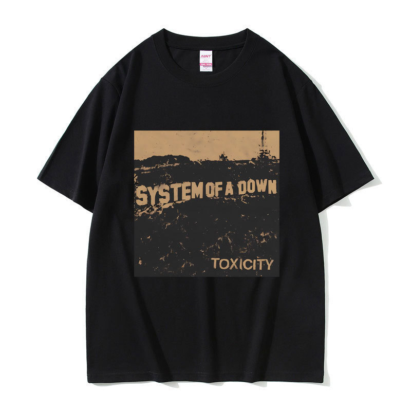 เสื้อยืดผู้ชาย ลายจากปกอัลบัม A Down Toxicity มีสินค้าพร้อมจัดส่ง