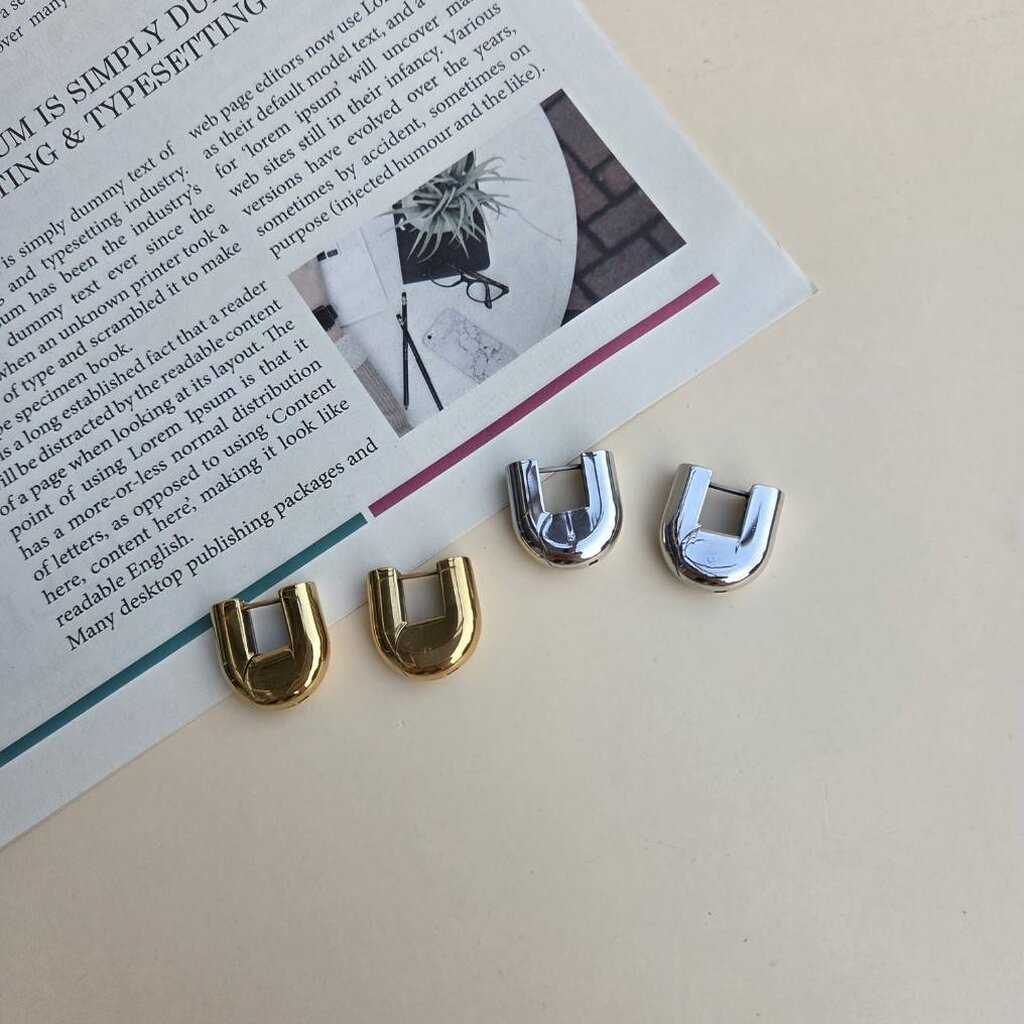 (WELRY.acc) พร้อมส่ง ต่างหูห่วงแบบหนา รุ่น Uma