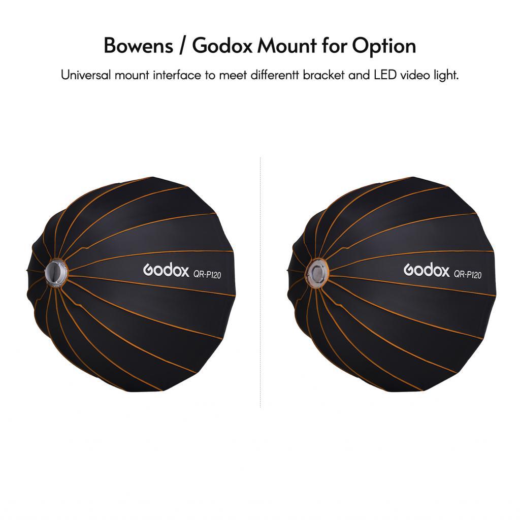 Godox Professional Parabolic Softbox 120 ซม.Diffuser Bowens Mount พร้อมกระเป๋าถือสำหรับสตูดิโอถ่ายภา