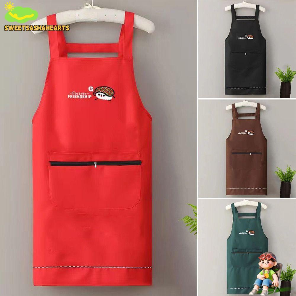 SWEETSASHA ผ้ากันเปื้อน Antipaste Barista, ผ้ากันเปื้อนครัวในครัวเรือนที่ทนทาน, ผ้ากันเปื้อนทํางานกันน้ําในครัวเรือน Coffee House ราคา ถูกที่สุด ดีลบีเคเค